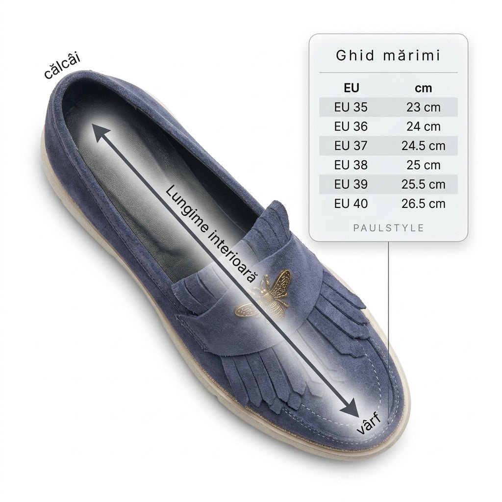 Mocasini dama gri - petrol, 231, din piele naturala - Paul Style
