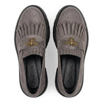 Mocasini dama gri - vleur T.N 231, din piele naturala - Paul Style