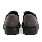 Mocasini dama gri - vleur T.N 231, din piele naturala - Paul Style