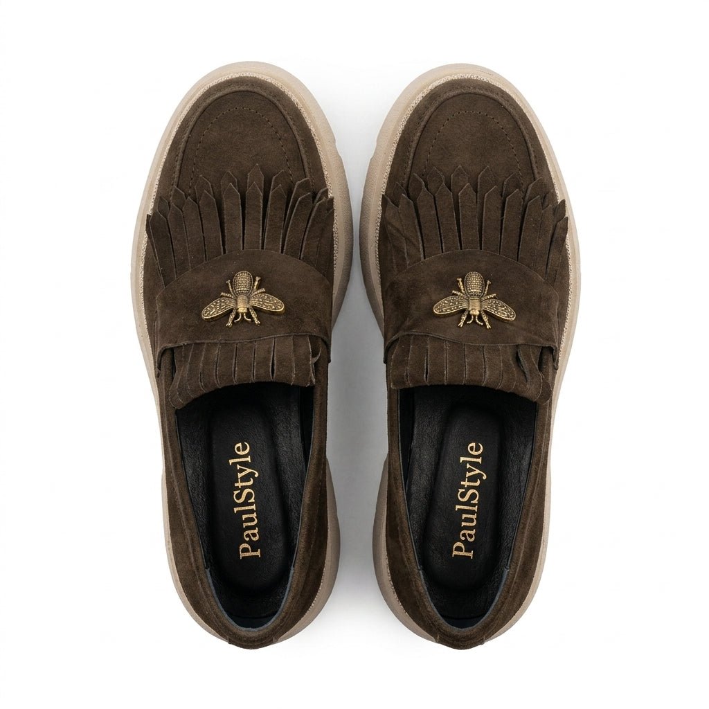 Mocasini dama kaki - velur 231, din piele naturala - Paul Style