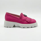 Mocasini dama magenta, 131, din piele naturala - Paul Style