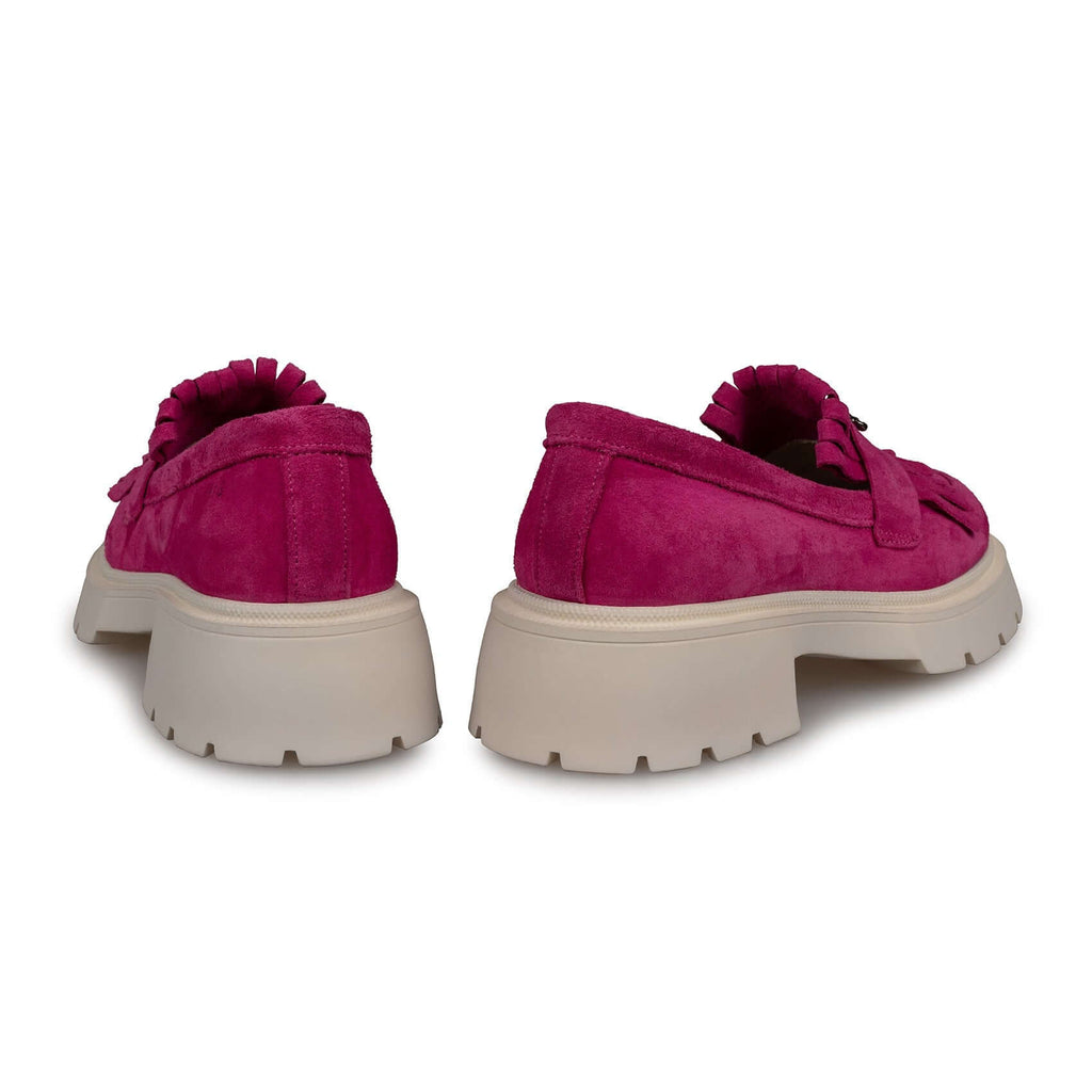 Mocasini dama magenta, 131, din piele naturala intoarsa - Paul Style