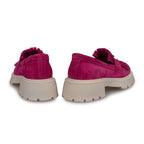 Mocasini dama magenta, 131, din piele naturala intoarsa - Paul Style