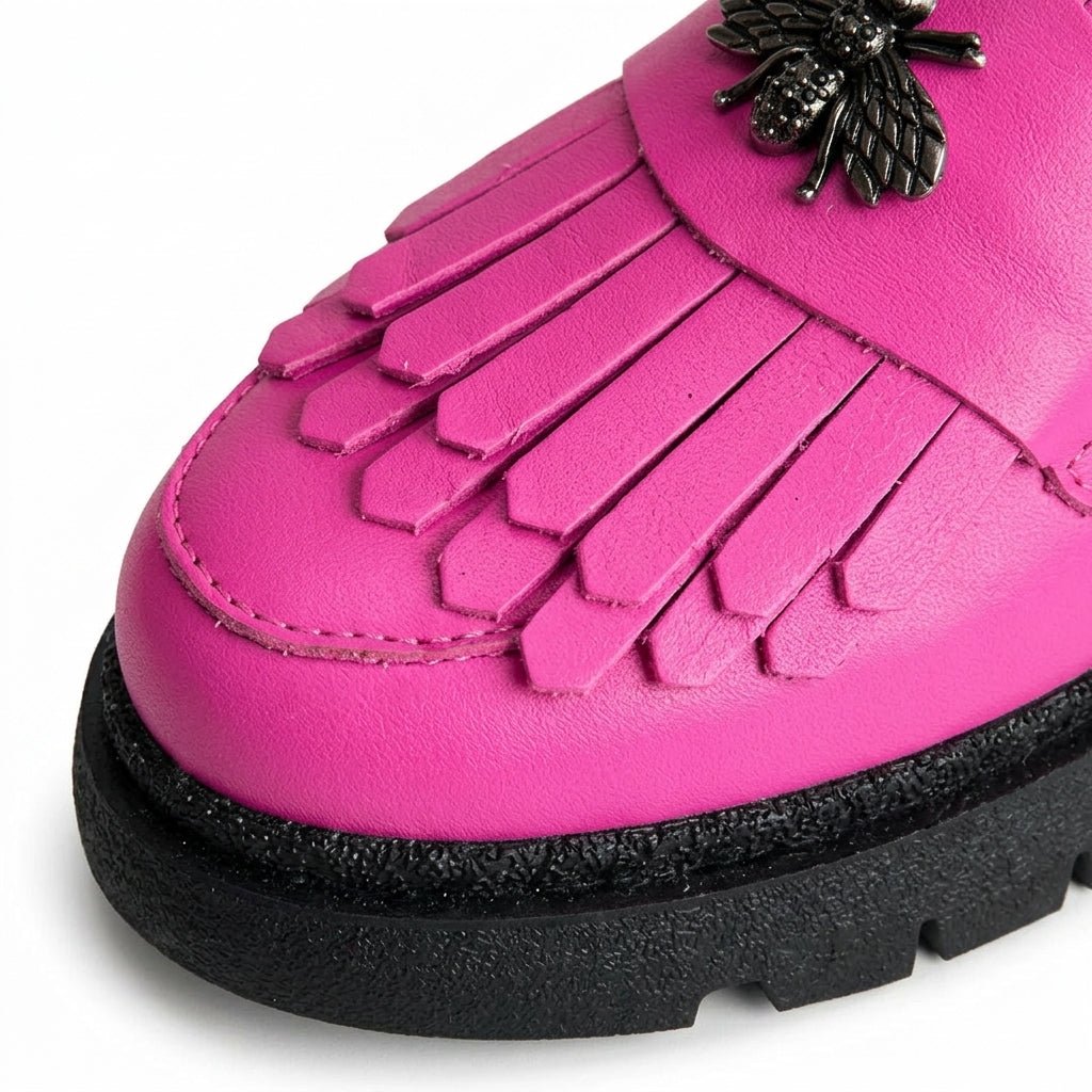 Mocasini dama magenta, R-Ruby, din piele naturala - Paul Style