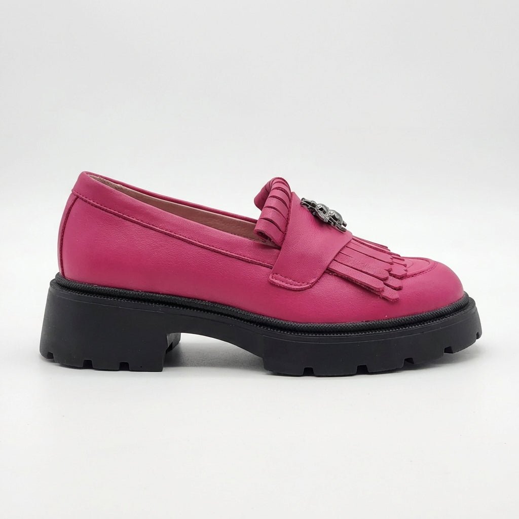 Mocasini dama magenta TN, 131, din piele naturala - Paul Style