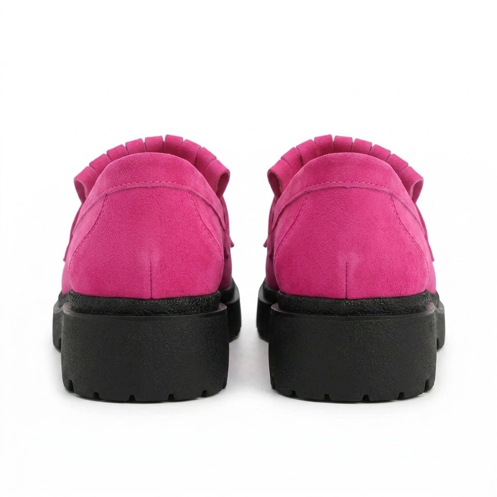 Mocasini dama magenta-velur, R-Ruby, din piele naturala - Paul Style