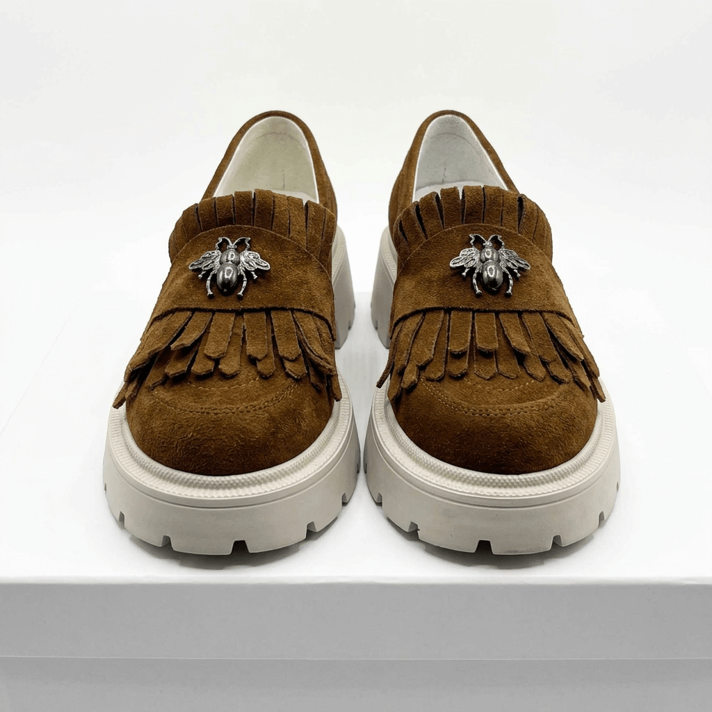 Mocasini dama maro, 131, din piele intoarsa - Paul Style