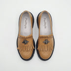 Mocasini dama maro, 131, din piele naturala cu talpa neagra - Paul Style