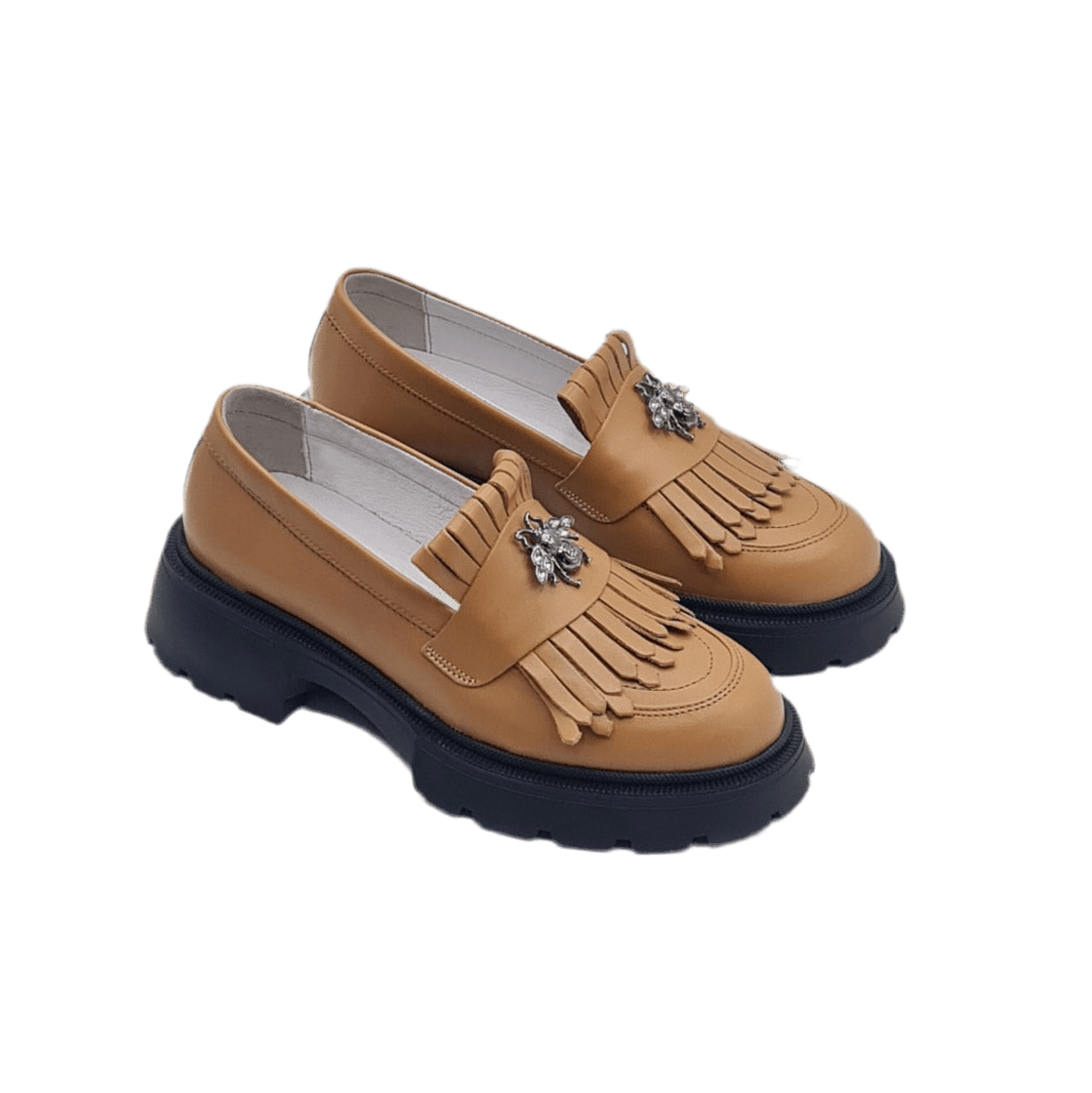 Mocasini dama maro, 131, din piele naturala cu talpa neagra - Paul Style