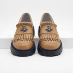 Mocasini dama maro, 131, din piele naturala cu talpa neagra - Paul Style