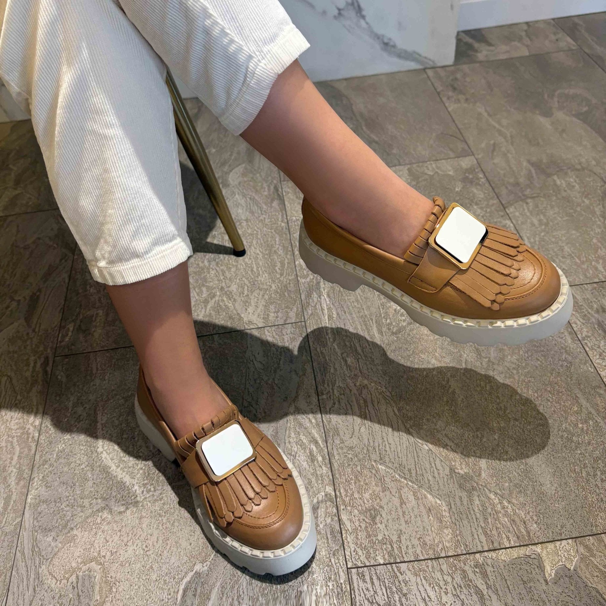 Mocasini dama maro, 139, din piele naturala - Paul Style