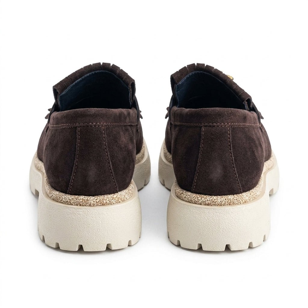 Mocasini dama maro inchis - velur 231, din piele naturala - Paul Style