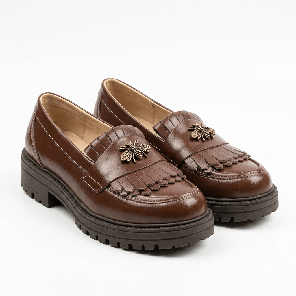 Mocasini dama maro - m, B - Florenta, din piele naturala - Paul Style