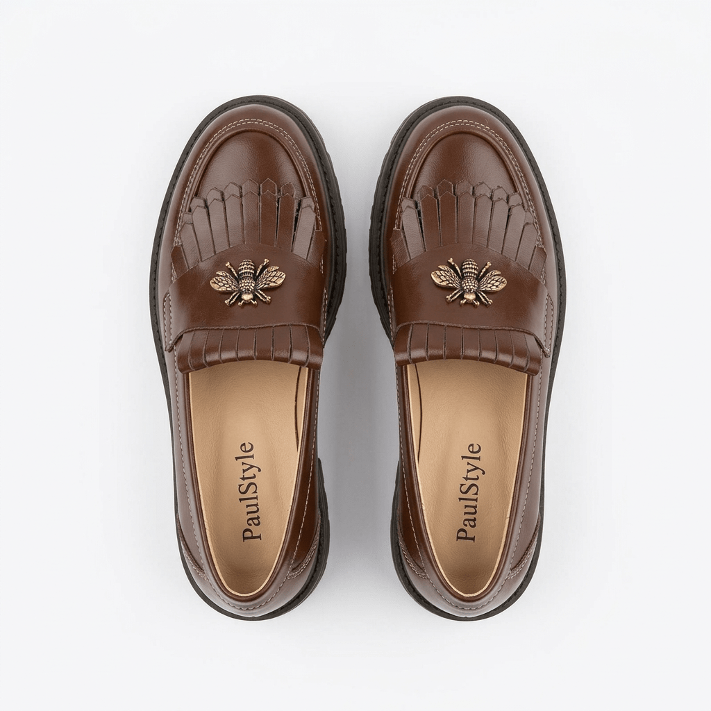 Mocasini dama maro - m, B - Florenta, din piele naturala - Paul Style