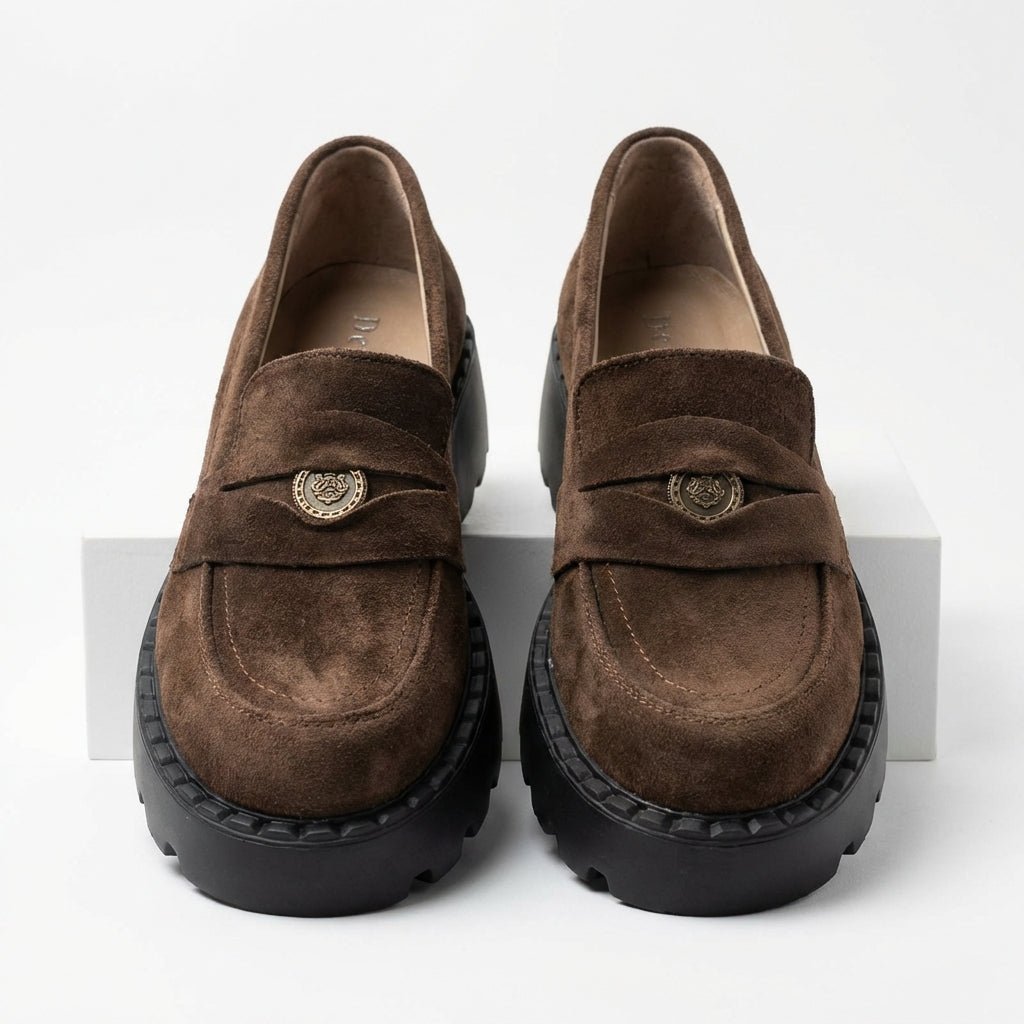 Mocasini dama maro - velur, 129, din piele intoarsa - Paul Style