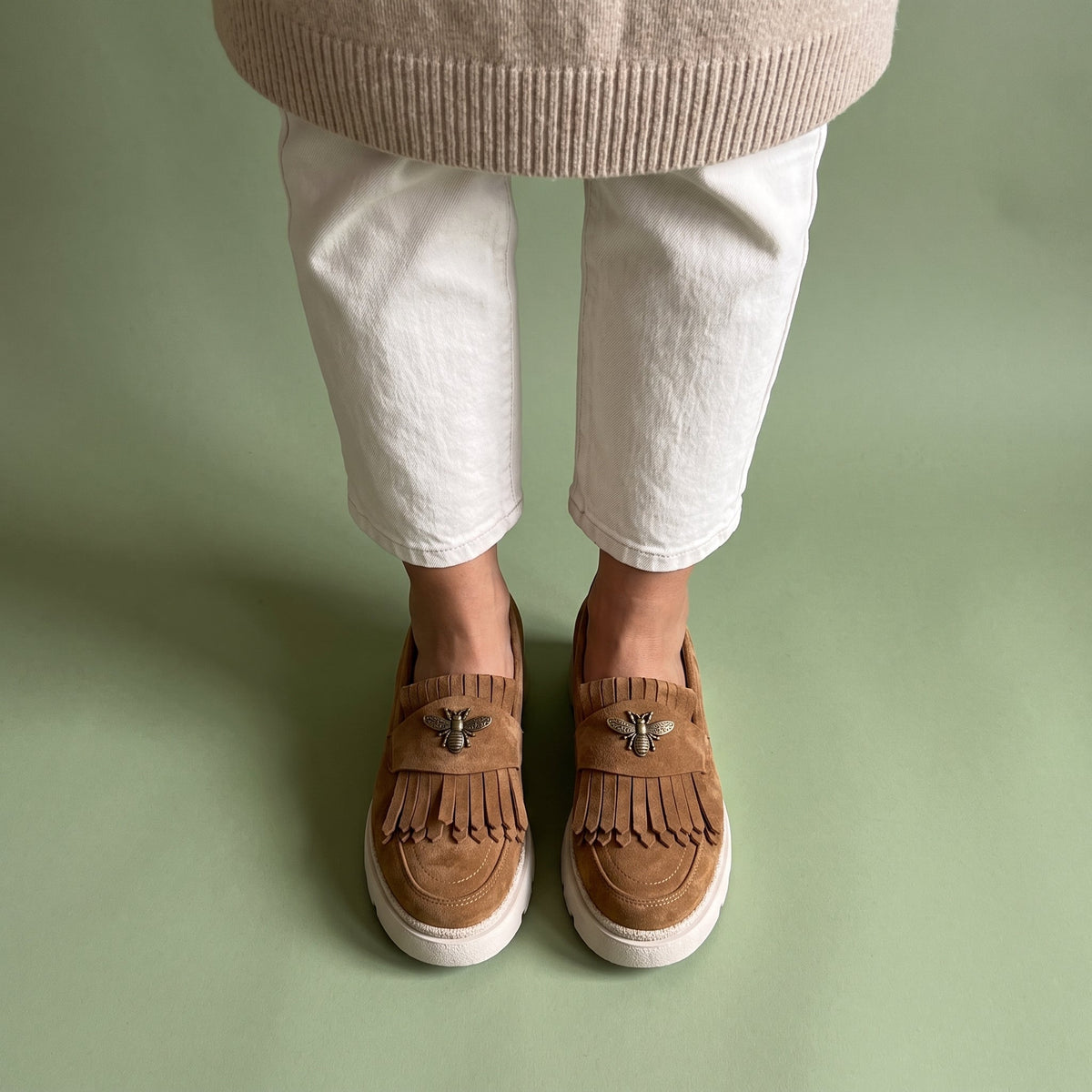 Mocasini dama maro-velur T.A 231, din piele naturala - Paul Style