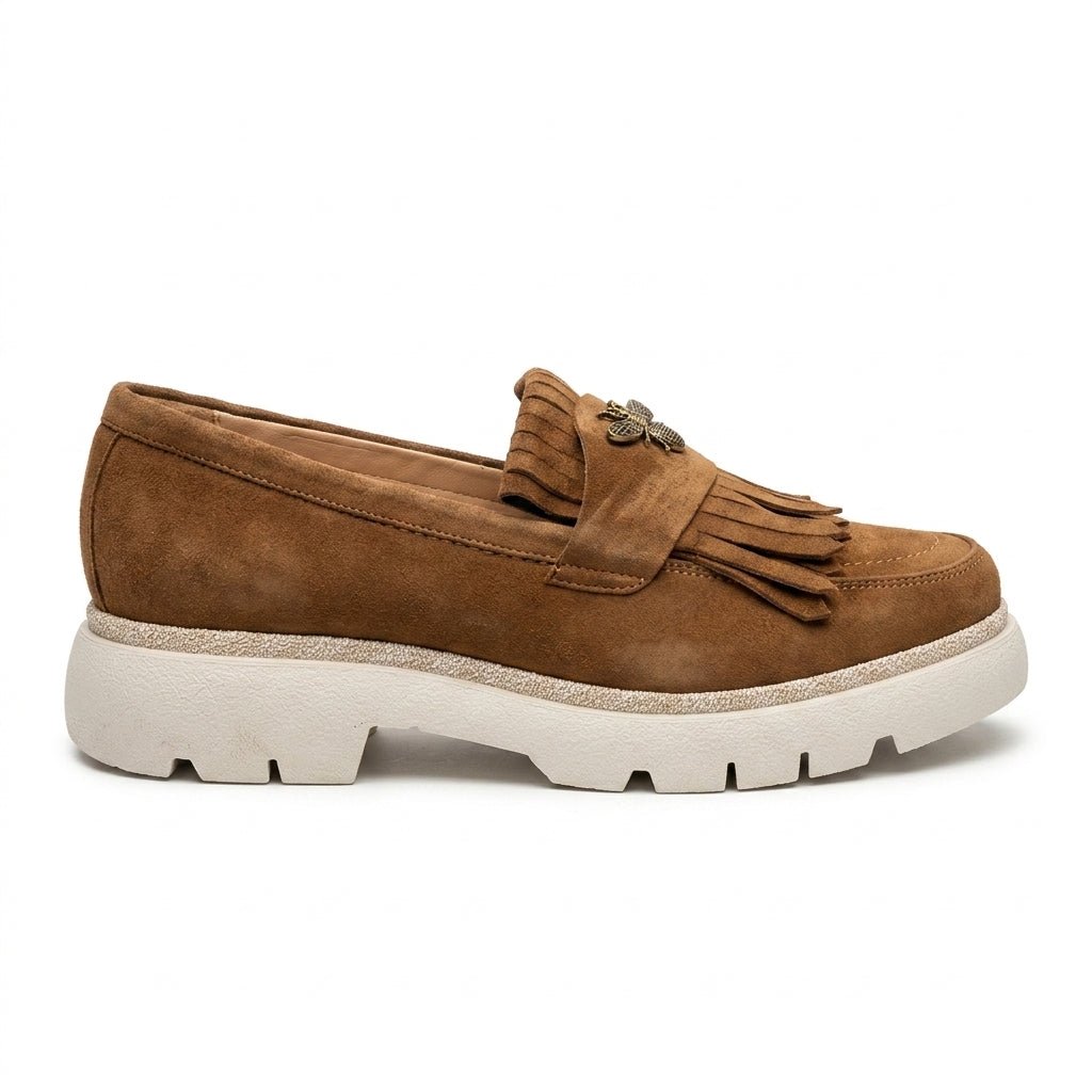 Mocasini dama maro - velur T.A 231, din piele naturala - Paul Style