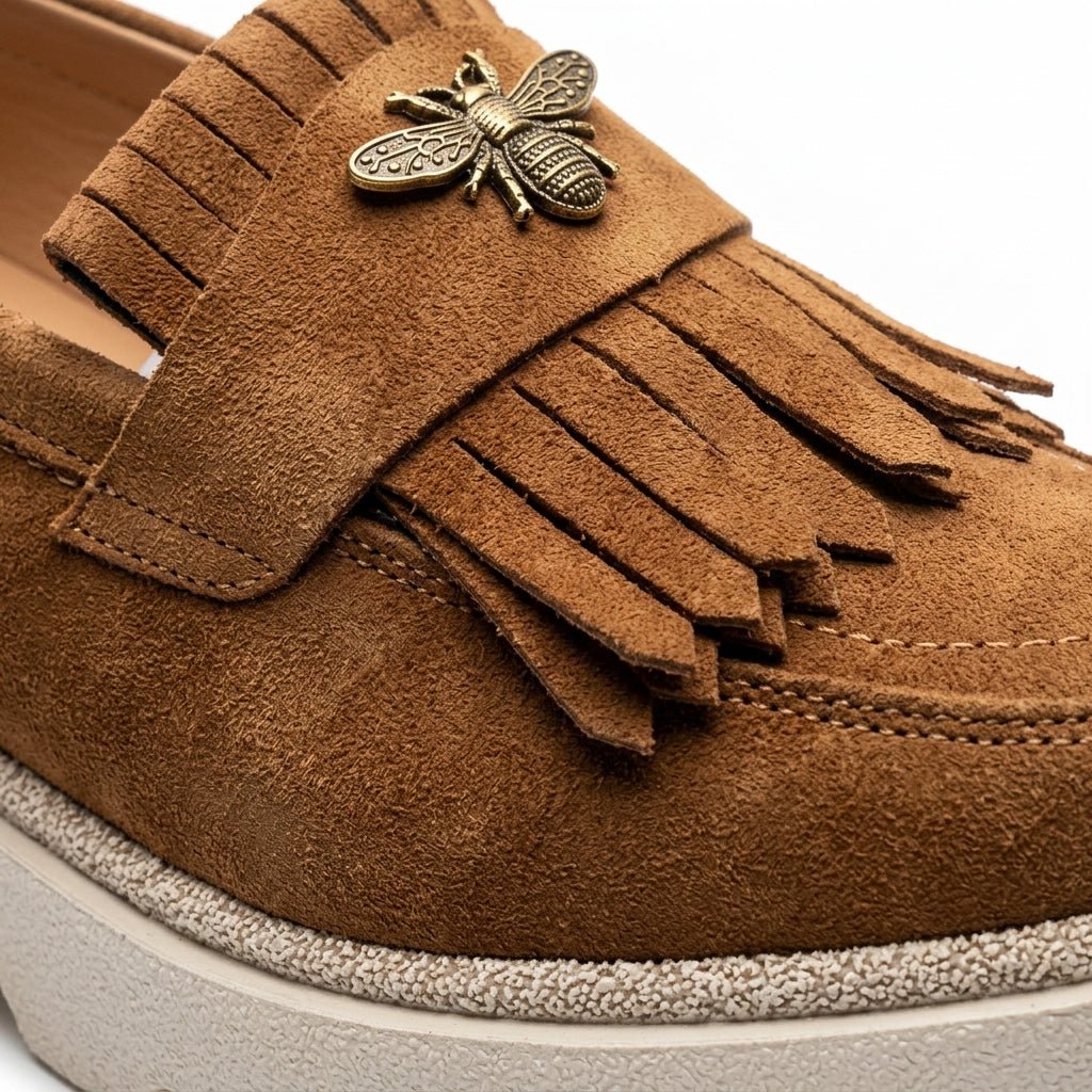 Mocasini dama maro - velur T.A 231, din piele naturala - Paul Style