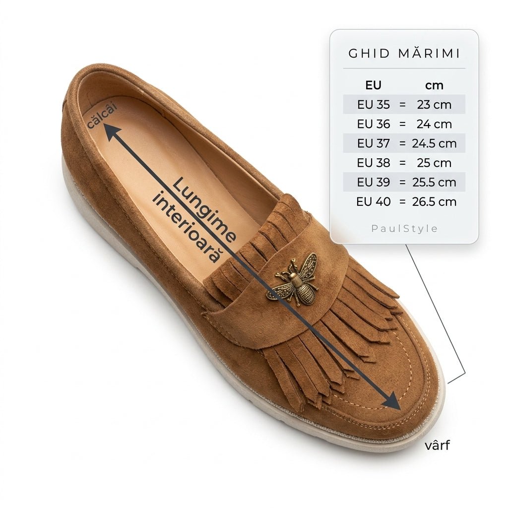 Mocasini dama maro - velur T.A 231, din piele naturala - Paul Style