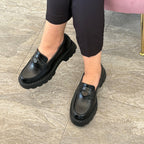 Mocasini dama negri, 129, din piele naturala - Paul Style