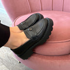 Mocasini dama negri, 129, din piele naturala - Paul Style