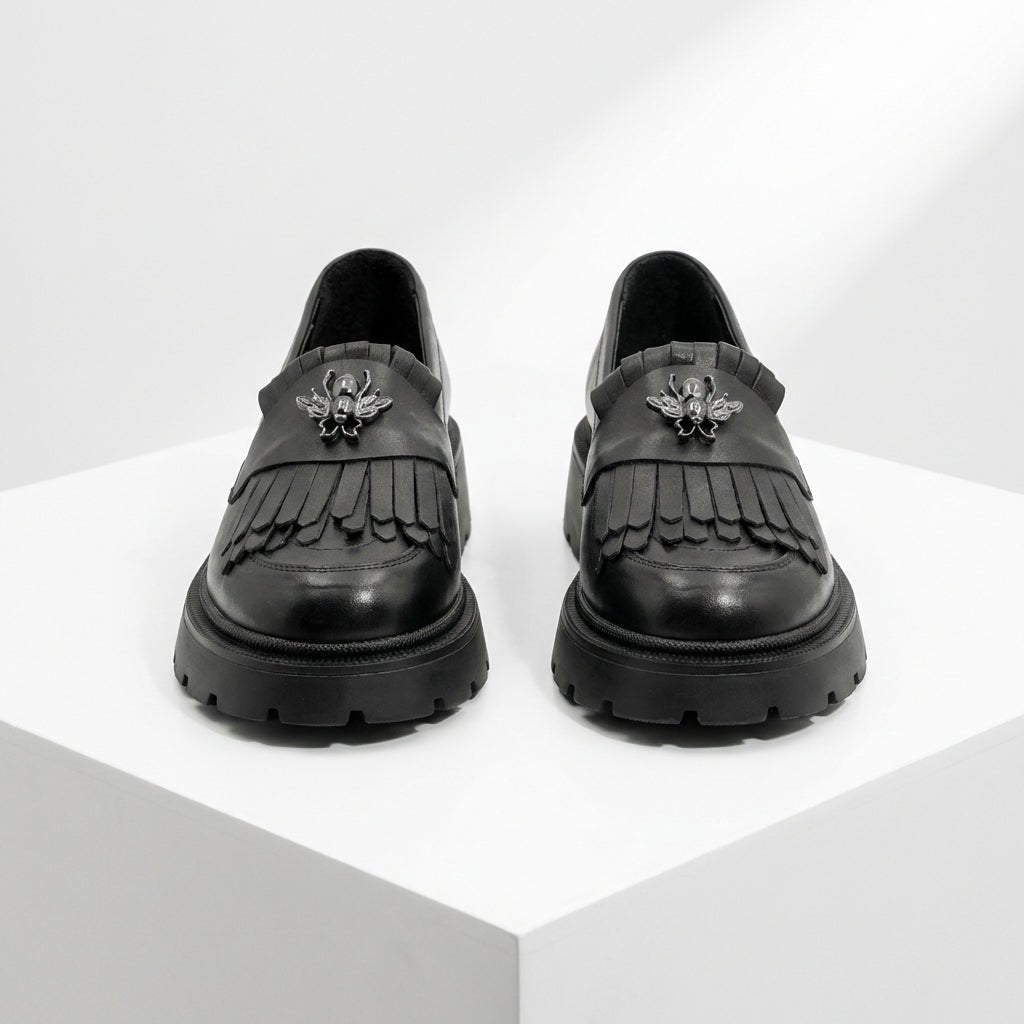 Mocasini dama negri, 131, din piele naturala - Paul Style