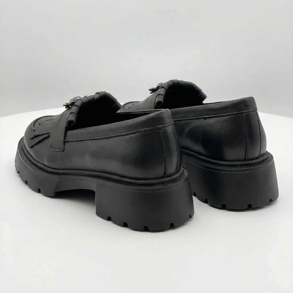 Mocasini dama negri, 131, din piele naturala - Paul Style