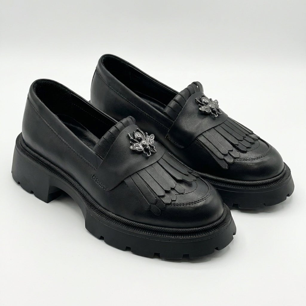 Mocasini dama negri, 131, din piele naturala - Paul Style