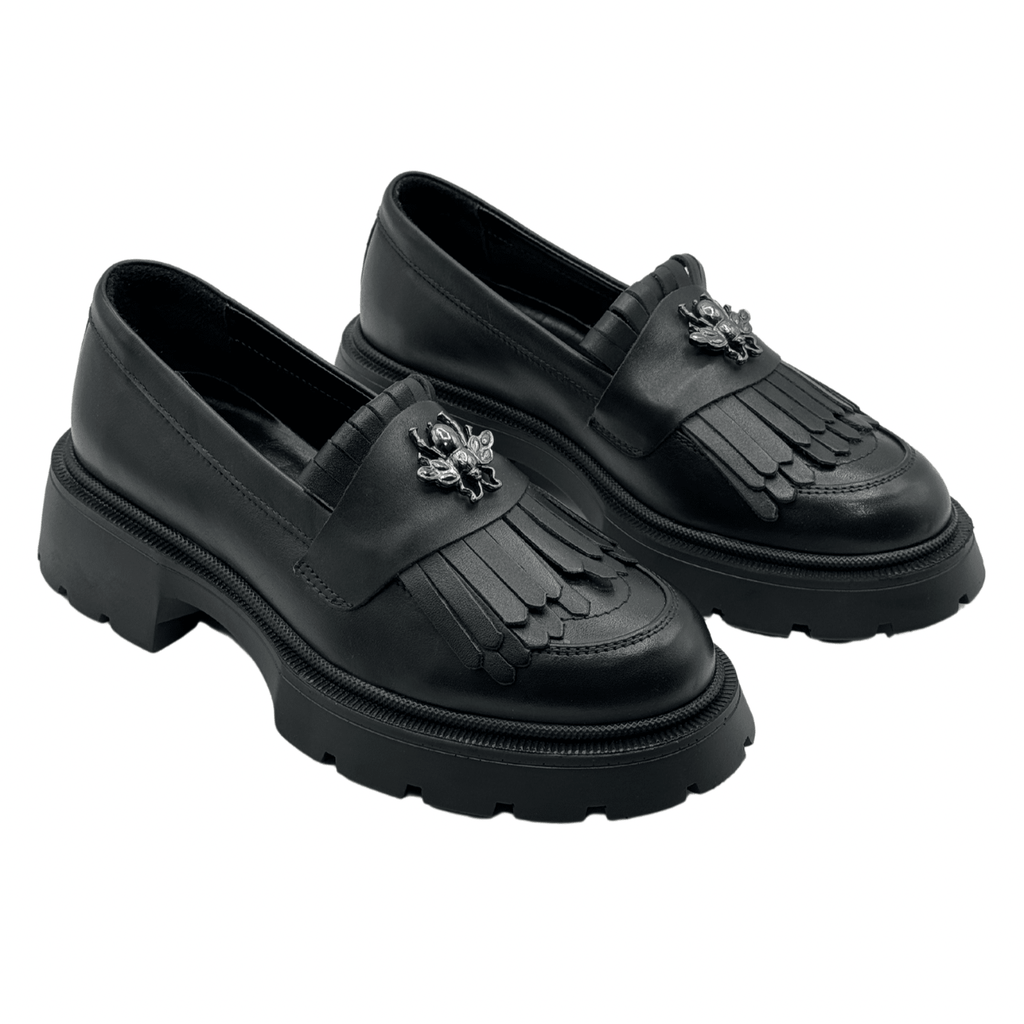 Mocasini dama negri, 131, din piele naturala - Paul Style