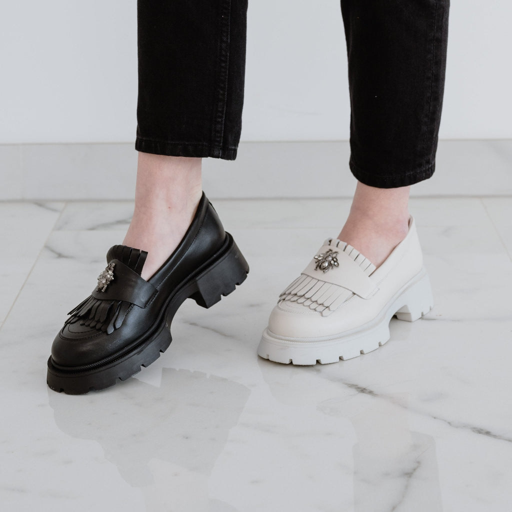 Mocasini dama negri, 131, din piele naturala - Paul Style