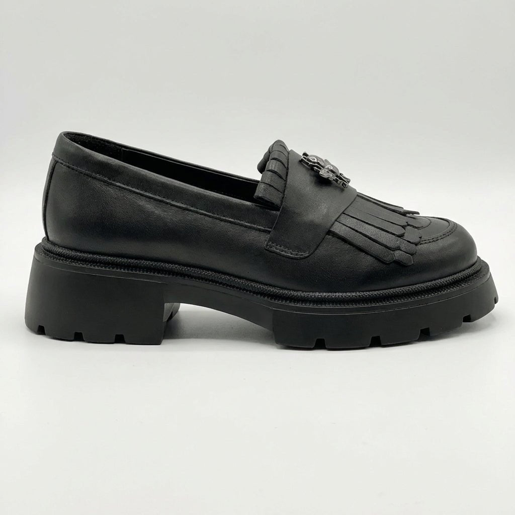 Mocasini dama negri, 131, din piele naturala - Paul Style