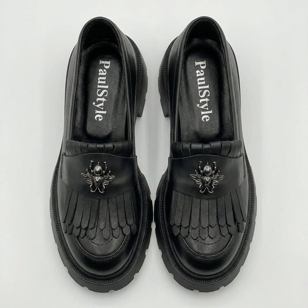 Mocasini dama negri, 131, din piele naturala - Paul Style