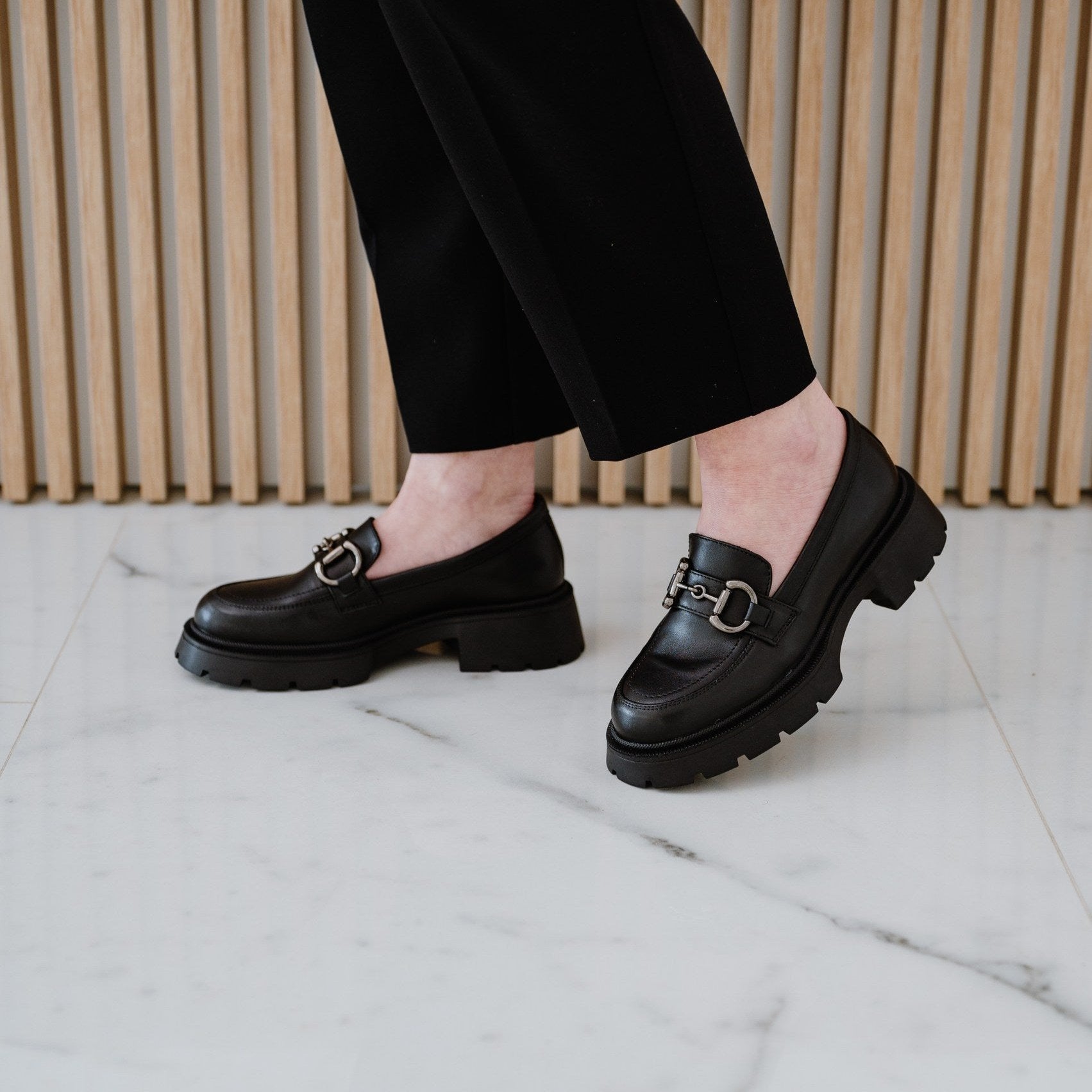 Mocasini dama negri, 132, din piele naturala - Paul Style