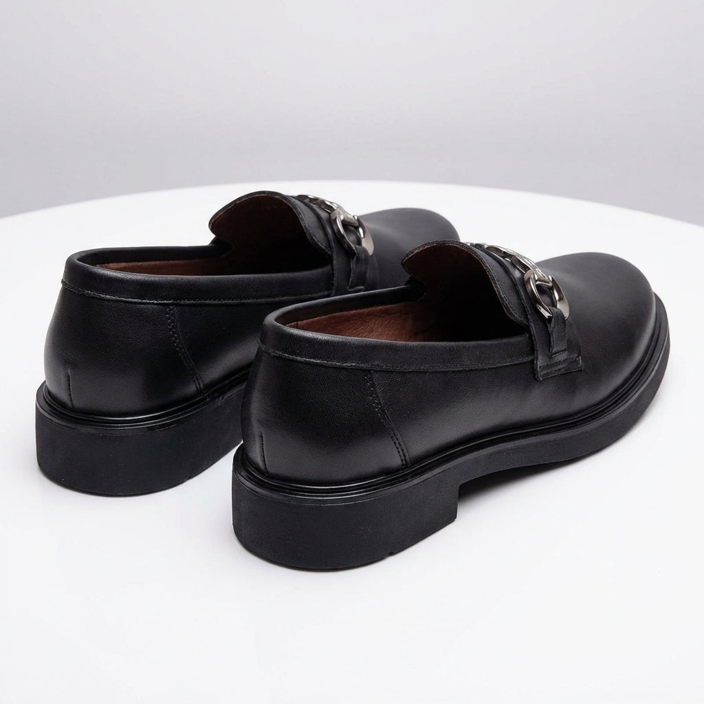 Mocasini dama negri ,A290 - 1, din piele naturala - Paul Style