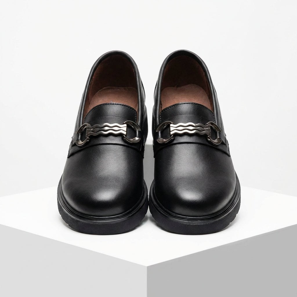 Mocasini dama negri ,A290 - 1, din piele naturala - Paul Style