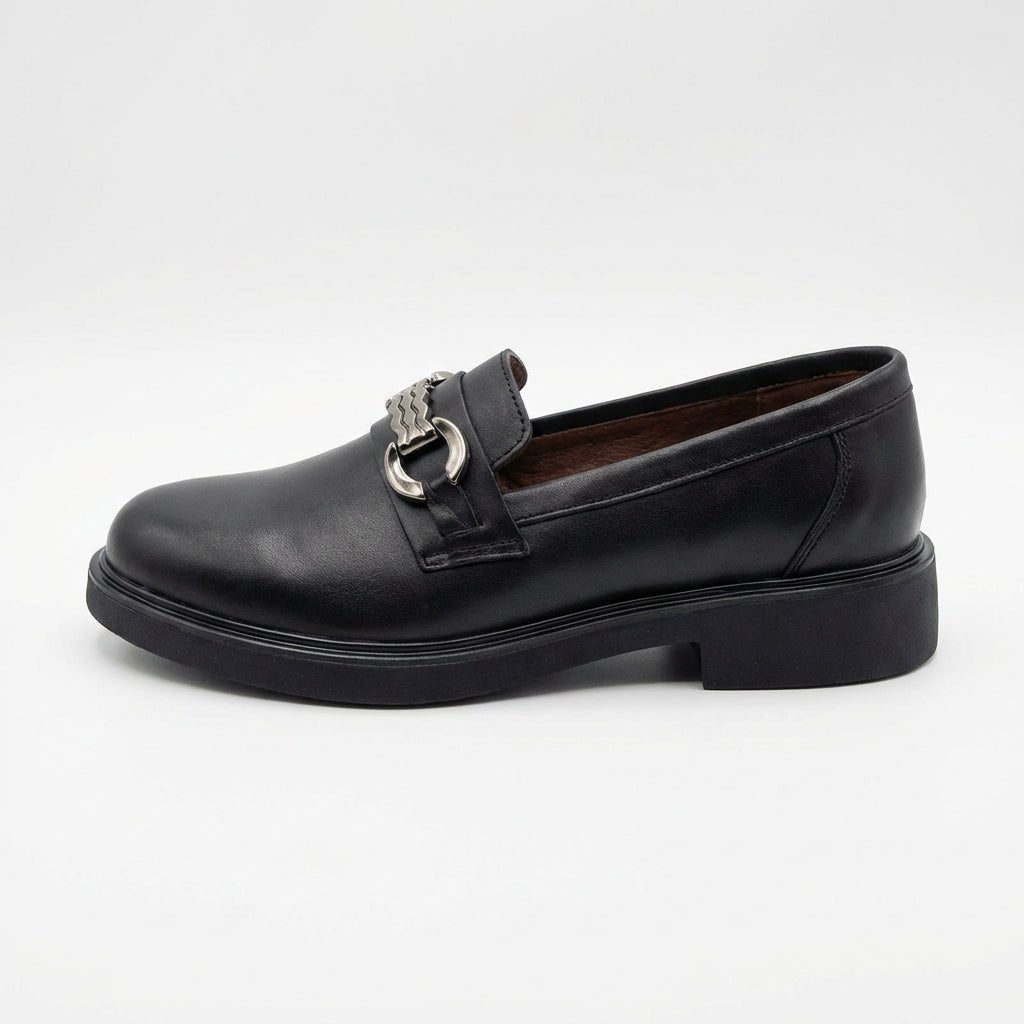 Mocasini dama negri ,A290 - 1, din piele naturala - Paul Style
