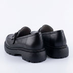 Mocasini dama negri cu catarama, Ionela - 203, din piele naturala - Paul Style