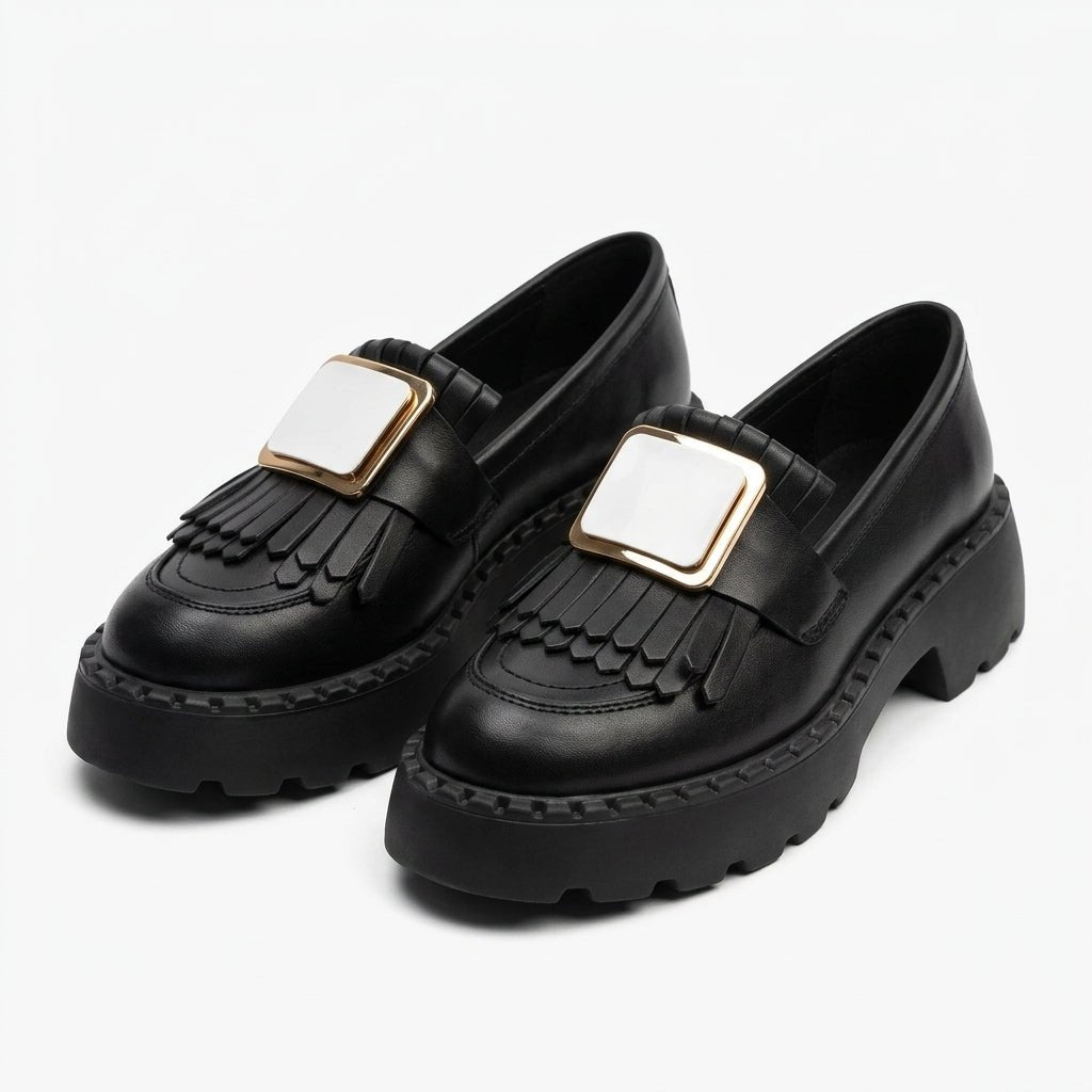 Mocasini dama negru, 139, din piele naturala - Paul Style