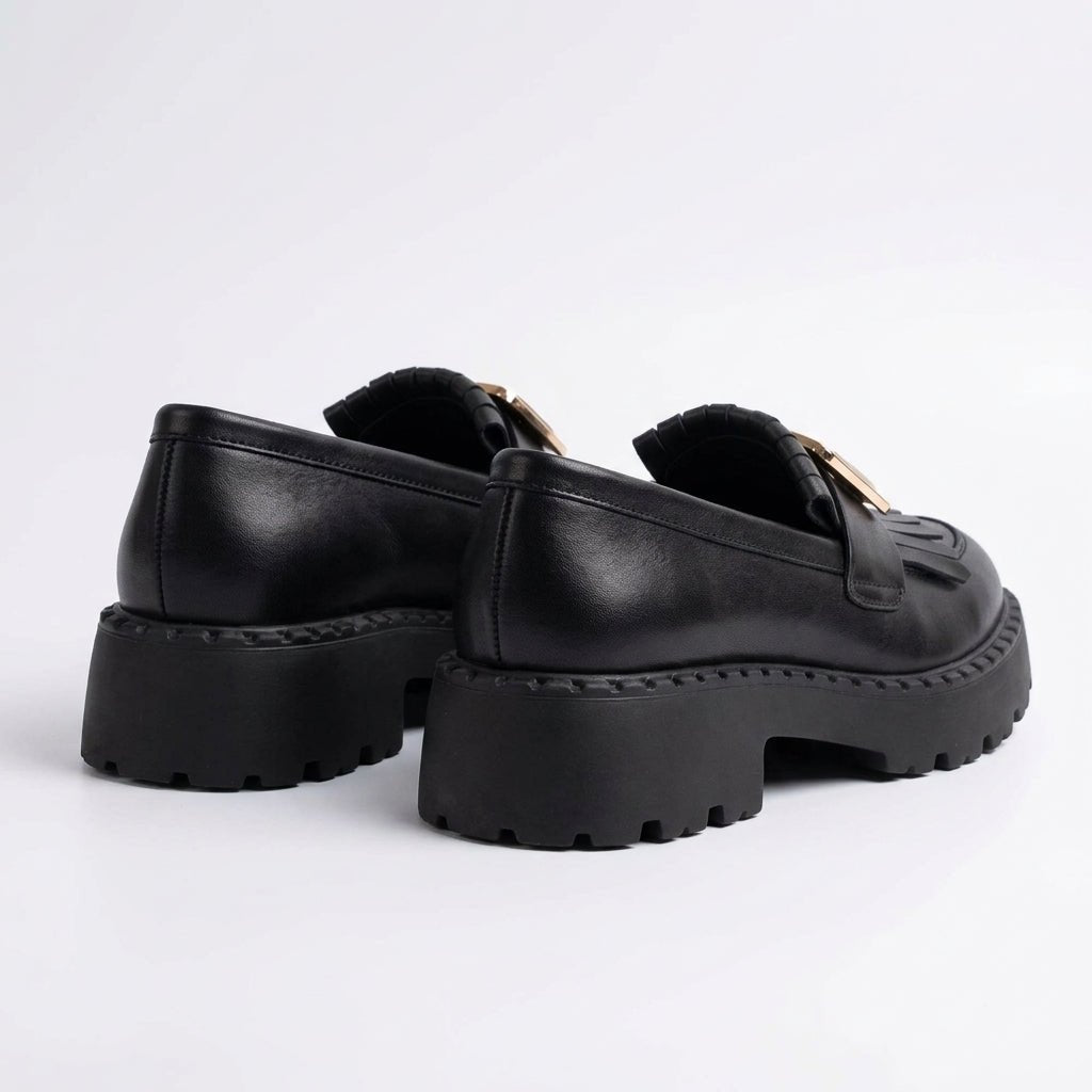 Mocasini dama negru, 139, din piele naturala - Paul Style