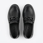 Mocasini dama negru, A - 290, din piele naturala - Paul Style