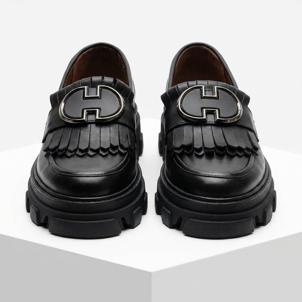 Mocasini dama negru, A - 293 - 1, din piele naturala - Paul Style