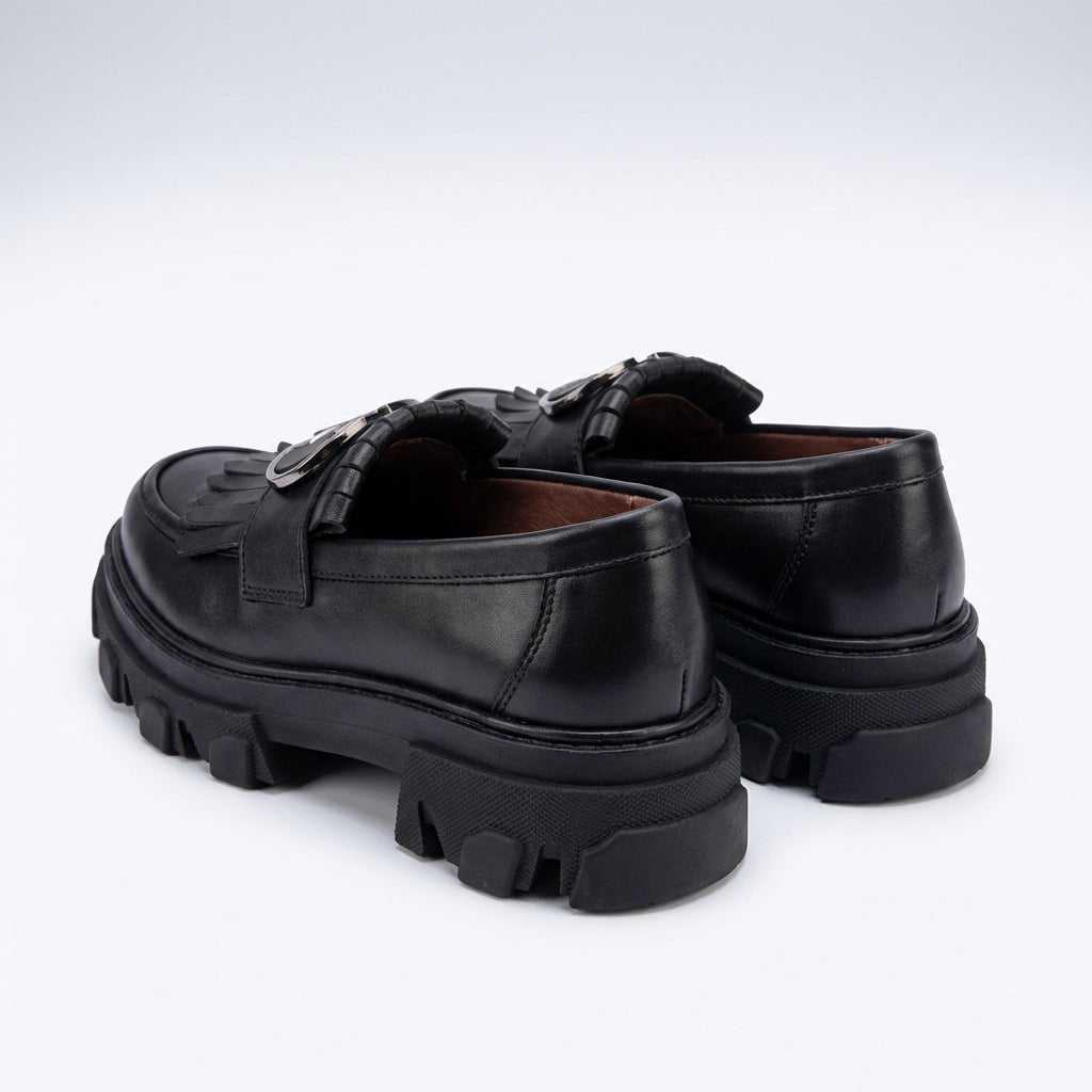 Mocasini dama negru, A - 293 - 1, din piele naturala - Paul Style