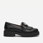 Mocasini dama negru, A - 293, din piele naturala - Paul Style