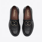 Mocasini dama negru, A - 293, din piele naturala - Paul Style