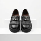 Mocasini dama negru, A - 293, din piele naturala - Paul Style