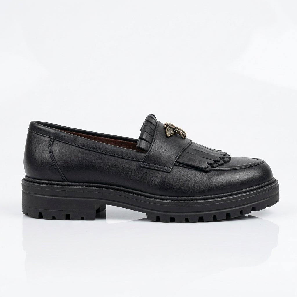Mocasini dama negru, A-293-Florenta, din piele naturala – Paul Style