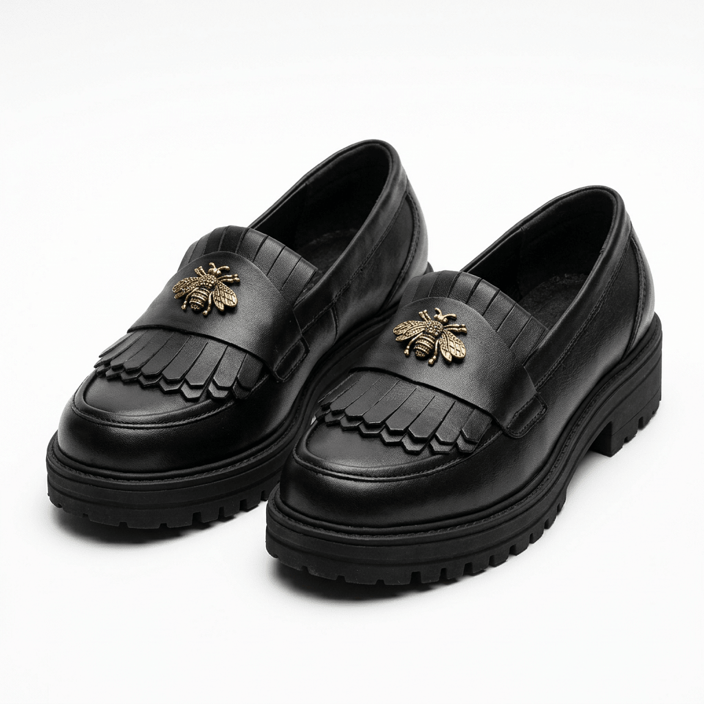 Mocasini dama negru, B - Florenta, din piele naturala - Paul Style