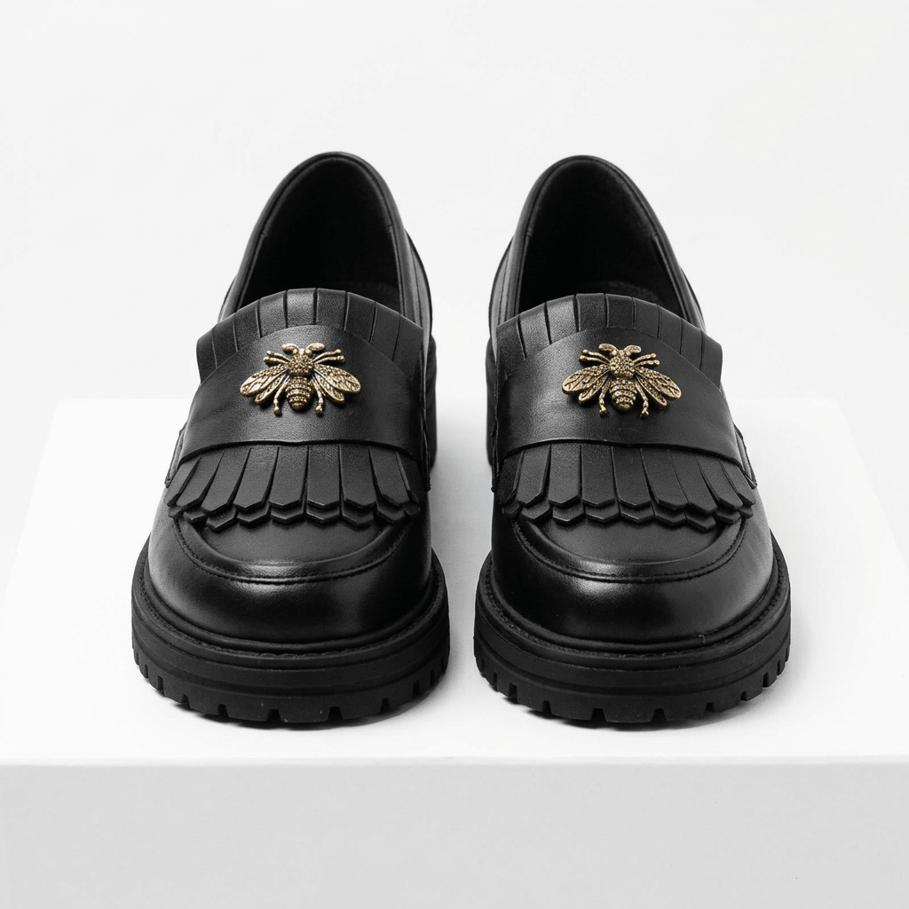 Mocasini dama negru, B - Florenta, din piele naturala - Paul Style