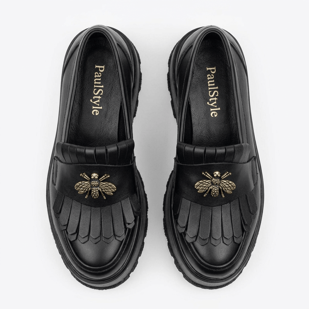 Mocasini dama negru, B - Miranda, din piele naturala - Paul Style