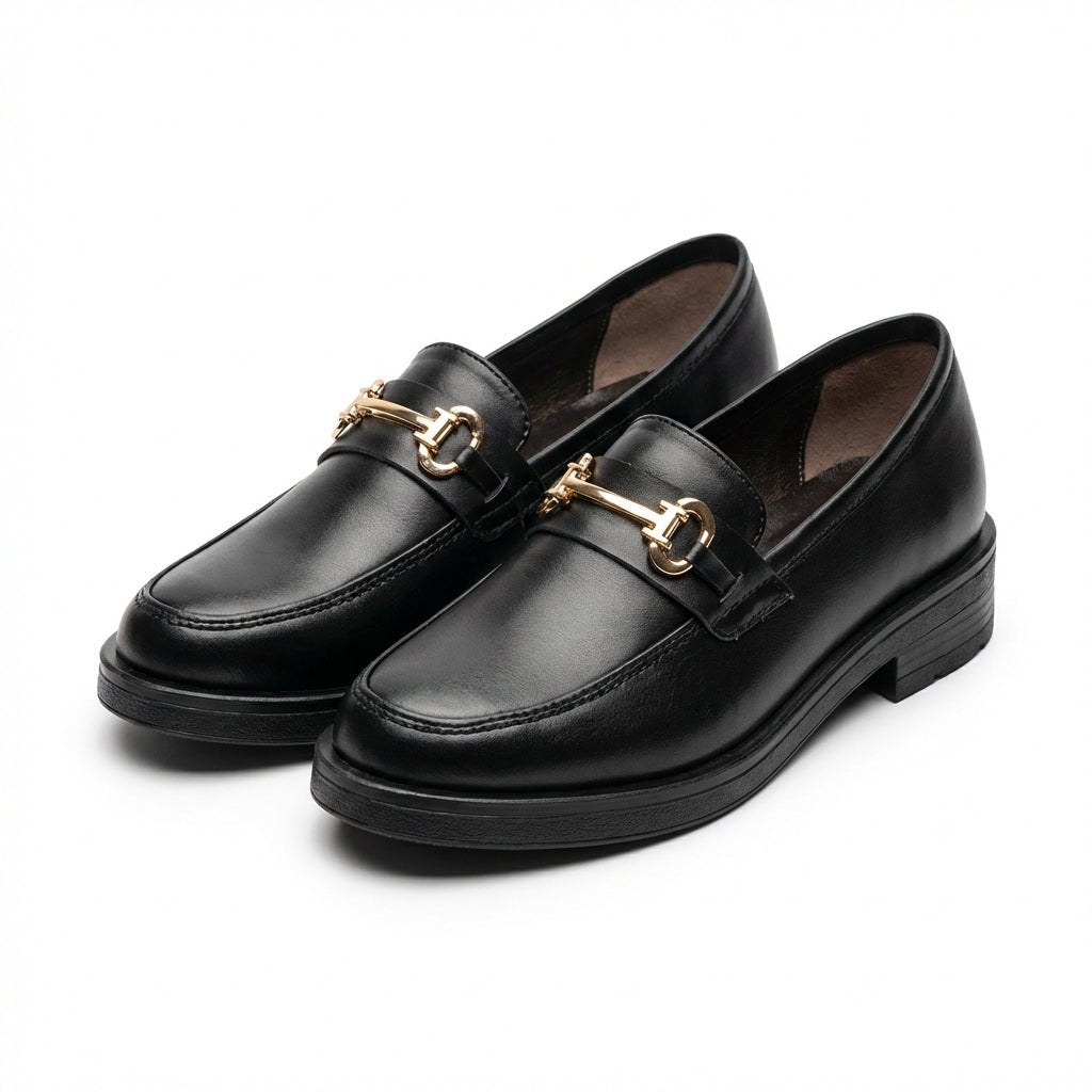 Mocasini dama negru, Diana - 230, din piele naturala - Paul Style